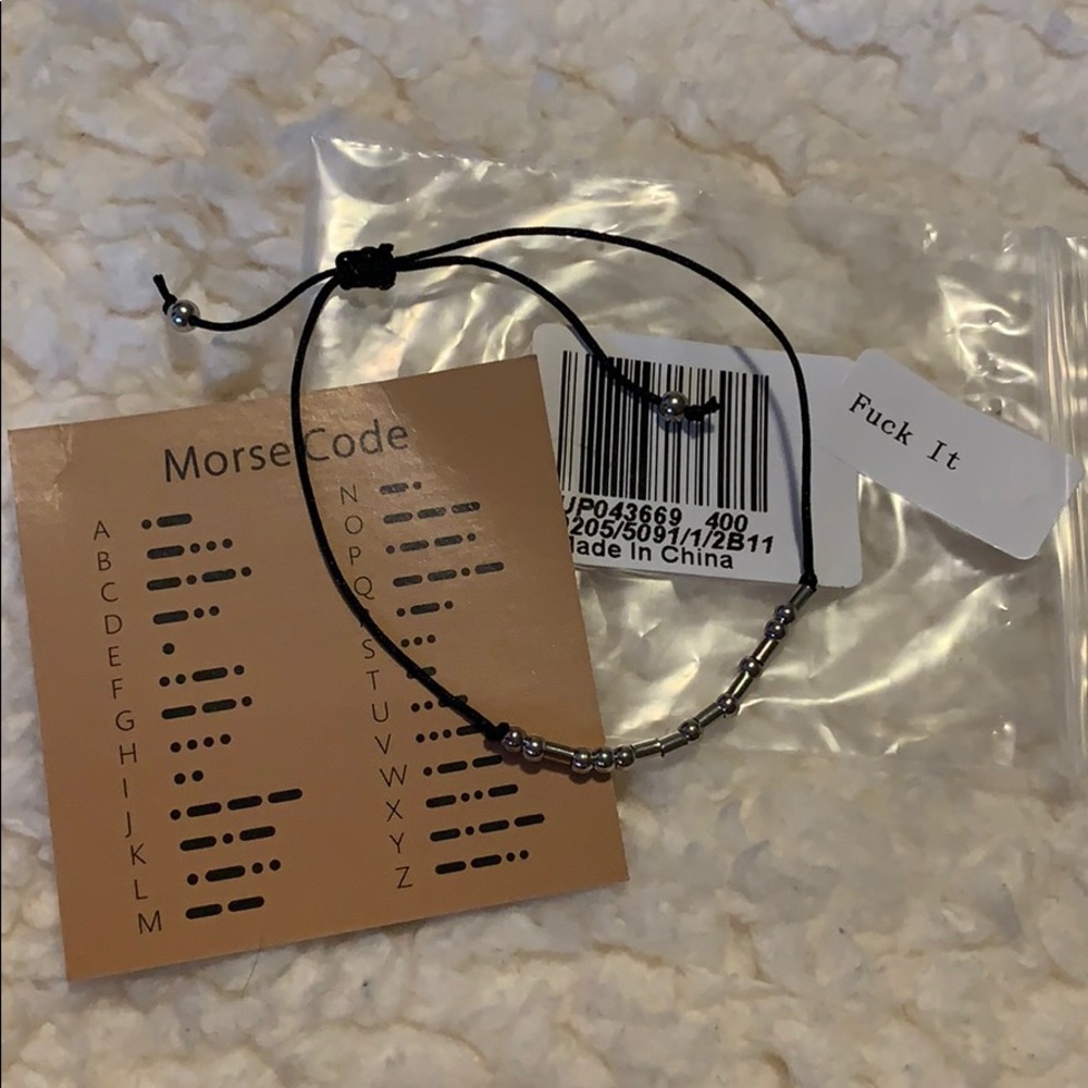 FREE GIFT: BNWT Morse Code F*ck It Bracelet
